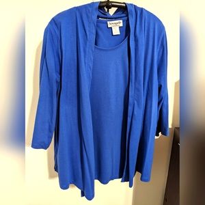 Blouse (Tank) with Jacket-Royal Blue